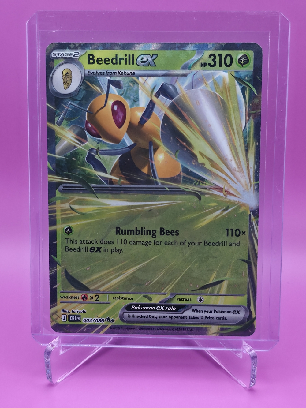 Pokémon TCG - Beedrill ex - Chaos Rising - Double Rare - 003/086